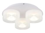 Globo Lighting Led Deckenleuchte "Belinda", Weiß, Ø 38Cm H: 11,5Cm, 1 Stk., Leuchten, Deckenlampe/4000K/ ø: 380Mm/Wohnzimmer, Led Deckenleuchte