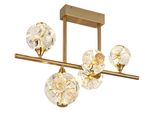 Globo Lighting Deckenleuchte "Virina", Goldfarben, H: 45Cm, 1 Stk., Leuchten, Deckenlampe Wohnzimmer-Leuchte Schlafzimmer-Leuchte Flur KüChe, Deckenleuchte