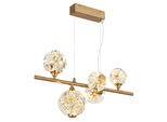 Globo Lighting HäNgeleuchte "Virina", Gold (Goldfarben), H: 150Cm, 1 Stk., Leuchten, HäNgelampe Esszimmer-Leuchte Esstischleuchte Wohnzimmer, HäNgeleuchte