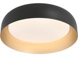 Just Light Deckenleuchte "Osko", Schwarz, 1, Ø 40Cm H: 10,5Cm, 1 Stk., Leuchten, Led, Fernbedienung, Funk Inkl., Deckenleuchte