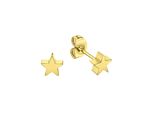 Paar Ohrstecker Firetti "Schmuck Geschenk Ohrschmuck Stern", Gold (Gelbgoldfarben), Ohrringe, Damen, 5,5Mm, Edelstahl