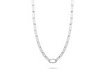 Charm-Kette Thomas Sabo "Charm Club Connect: Paperclip Mit Einem Connect Link" Gr. 50, Silber (Silberfarben), Halsketten, Damen, 50, Silber 925 (Recycelt), B: 16,5Mm, B:16,5Mm