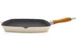 Steakpfanne Krüger "Einsenguss Grill-/ Steakpfanne Savanna, 28 X 28Cm", Beige (Creme), B:28Cm H:3,2Cm L:28Cm, Pfannen, FüR Induktions-Kochfelder Geeignet