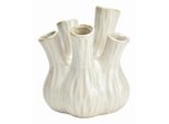 Vase, Weiß, Keramik, 13x16x13 cm, Dekoration, Vasen, Keramikvasen
