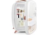 Kühlschrank Spiegel LED 6L 9V weiß Mini