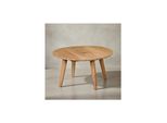 Kadima Design Runder Couchtisch Massivholz Akazie - 75Cm, Stabile Holzbeine, Pflegeleicht, Handgefertigt, Kadima Design