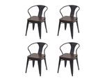 Esszimmerstuhl H10D Braun 4Er-Set