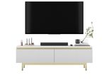 TV-SCHRANK Selene Weiß Matt 140 Cm Mit Metallrahmen Glamour