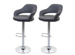 Barhocker Grau, Schwarz 2Er-Set