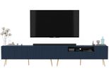 TV-LOWBOARD 2Er-Set Elpis2 Marineblau Mit Goldenen Metallbeinen150 Cm