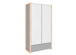 Schrank 2 TüRen Weiß Und Grau