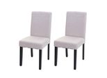 Esszimmerstuhl Beige, Dunkelbraun 2Er-Set