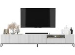 TV-LOWBOARD 2Er-Set Elpis2 Weiß Matt Mit Schwarzem Metallrahmen 150 Cm