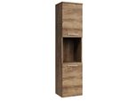 Badezimmerschrank Montreal Mit 2 TüRen Braun Eiche - 30 X 30 X 130 Cm