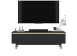 TV-SCHRANK Selene Schwarz Matt Mit Metallrahmen 140 Cm