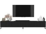 TV-LOWBOARD 2Er-Set Elpis Schwarz Matt Mit Schwarzem Metallrahmen 150 Cm