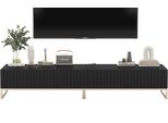 TV-LOWBOARD 2-Er Set Elpis Schwarz Matt Glamour 110 Cm