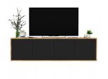 TV-SCHRANK Apollo2 Eiche Wotan Schwarz Matt 150 Cm