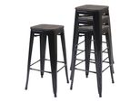 Barhocker Schwarz 4Er-Set