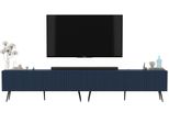 TV-LOWBOARD 2-Er Set Elpis Marineblau Mit Metallbeinen 150 Cm Glamour