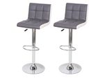 Barhocker Grau, Weiß 2Er-Set