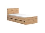 Bett 90/200 Mao Holz In Eichenoptik