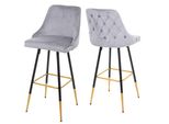 Barhocker Grau 2Er-Set