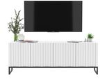 TV-SCHRANK Elpis Weiß Matt Mit Metallrahmen Glamour 150 Cm