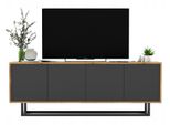 TV-SCHRANK Apollo2 Eiche Wotan Graphit Matt 150/53/35 Cm