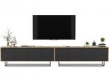 TV-SCHRANK 2-Er Set Apollo2 Eiche Wotan Schwarz Matt 150 Cm