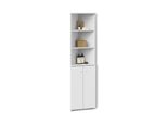 Badschrank Fucino Weiß 52 X 175 Cm Eckschrank Mit 2 TüRen