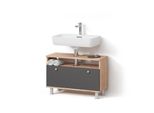 Waschbeckenunterschrank Fucino Goldkraft Eiche/Anthrazit 80.2 X 54 Cm Mit Schublade