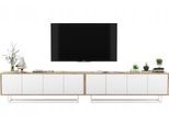 TV-SCHRANK 2-Er Set Apollo2 Eiche Wotan Weiß Matt 150 Cm