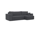 Ecksofa Mit Schlaffunktion Und Bettkasten, Grau