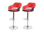 Barhocker Rot, Schwarz 2Er-Set