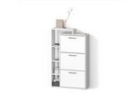 Schuhkipper Ortello Weiß 80 X 128.3 Cm Mit 3 FäChern