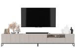 TV-LOWBOARD 2Er-Set Elpis2 Kaschmir Matt Mit Schwarzem Metallrahmen 150 Cm