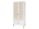Schrank 2 TüRen Laurie Weiß Und Holz