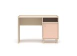 Schreibtisch Alycia Beige - Korallenrosa - Holzeffekt