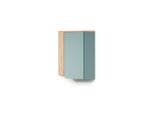 Badschrank Marano Blau-Grau 42.4 X 75 Cm Mit TüR Und Offenen FäChern