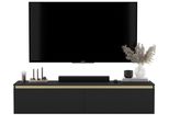 TV-SCHRANK Selene Schwarz Matt Glamour 140 Cm