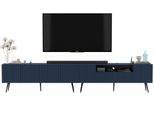 TV-LOWBOARD 2Er-Set Elpis2 Marineblau Mit Schwarzen Metallbeinen150 Cm