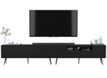 TV-LOWBOARD 2Er-Set Elpis2 Schwarz Matt Mit Schwarzen Metallbeinen 150 Cm