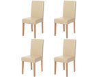 Esszimmerstuhl Beige, Braun 4Er-Set