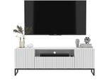 TV-SCHRANK Elpis2 Weiß Matt Mit Metallrahmen Glamour 150 Cm