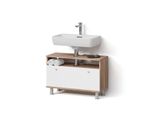 Waschbeckenunterschrank Fucino Sonoma/Weiß 80.2 X 54 Cm Mit Schublade
