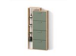 Schuhkipper Ortello Goldkraft Eiche/GrüN 80 X 166.1 Cm Mit 4 FäChern