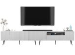 TV-LOWBOARD 2Er-Set Elpis2 Weiß Matt Mit Schwarzen Metallbeinen150 Cm