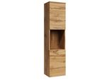 Badezimmerschrank Montreal Mit 2 TüRen Eiche - 30 X 30 X 130 Cm