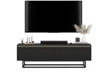 TV-SCHRANK Selene Schwarz Matt Mit Metallrahmen 140 Cm